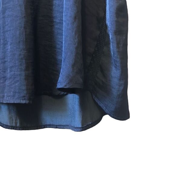 Navy Blue‎ Cami Top with Lace Trim, Sleeveless Tank Top Blouse - Picture 3 of 8